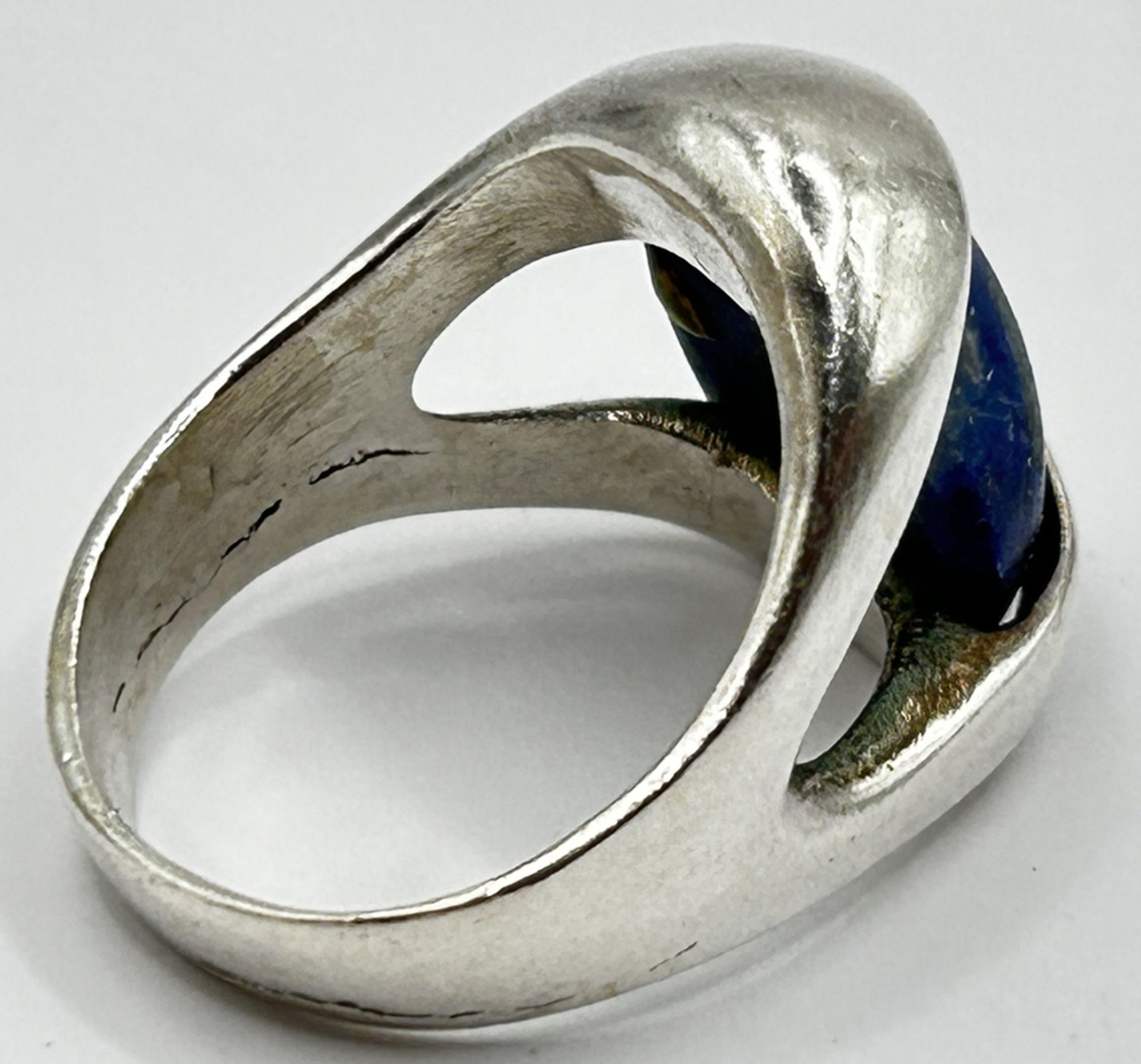 Silberring mit blauen Stein, 7,8  gr., RG 55 - Bild 3 aus 3