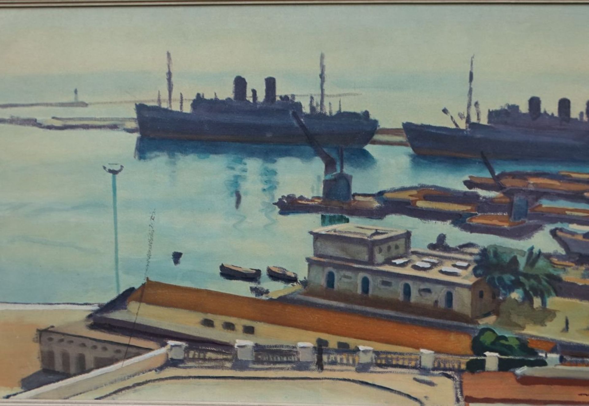 Daniel JACOMET (1894-1966) Kunstdruck "Marquet, Port de Algerie", gerahmt, RG 40x61 cm