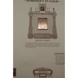Ordner mit 19 Blättern "Raritäten in Gold" Briefmarken, Feingold-Auflage