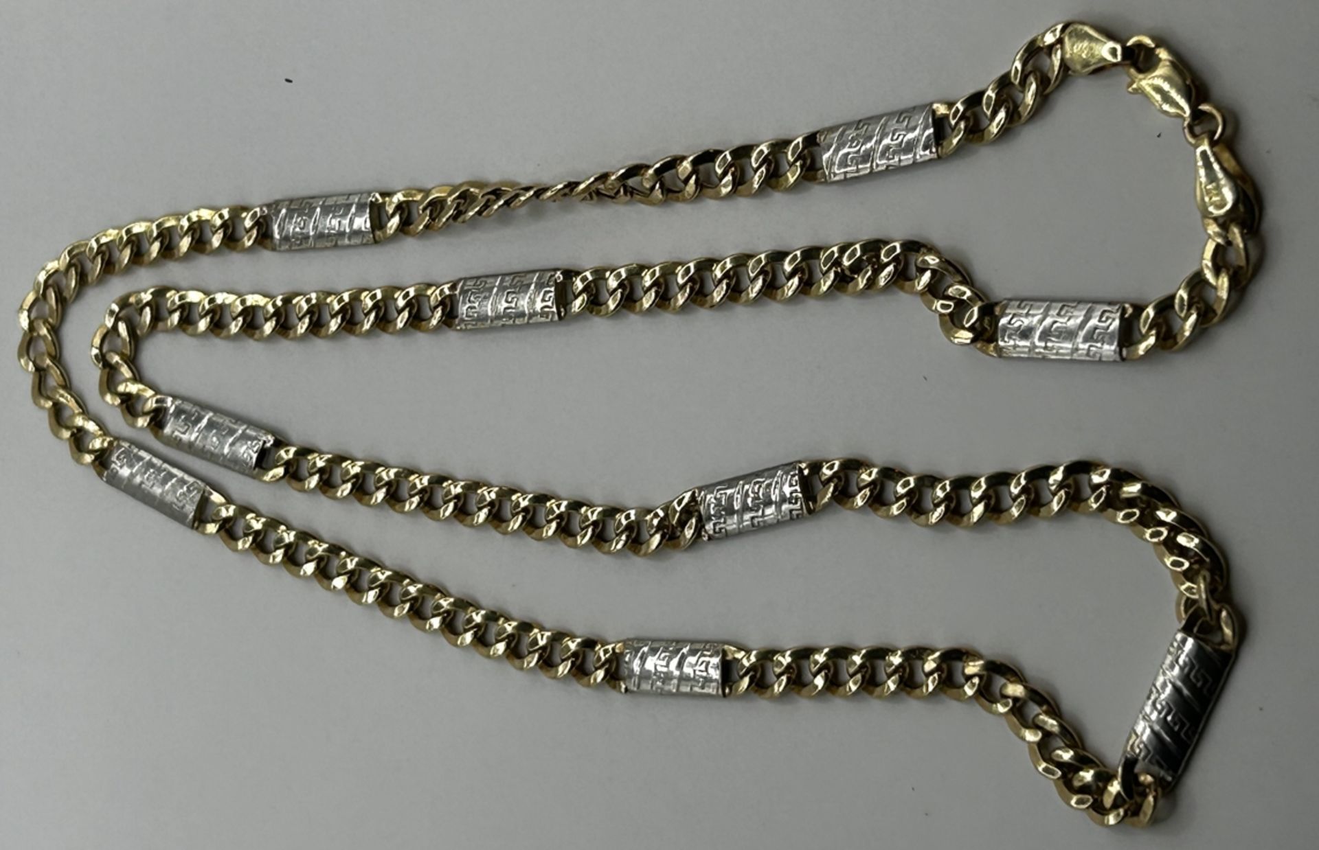 schwere GG-WG Halskette  "Sems" 14 Kt (-585-)ca. 60 cm, 15,5 gr. - Bild 3 aus 4