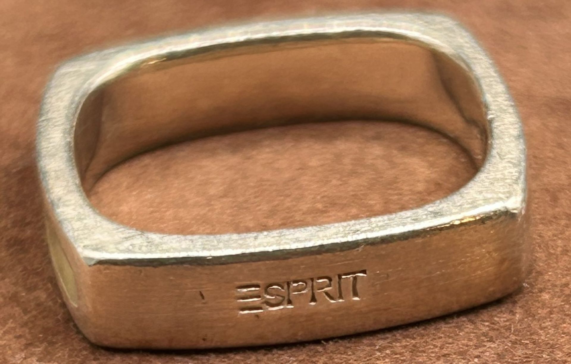 eckiger Silberring-925- "Esprit", RG 60, 8,2 gr.