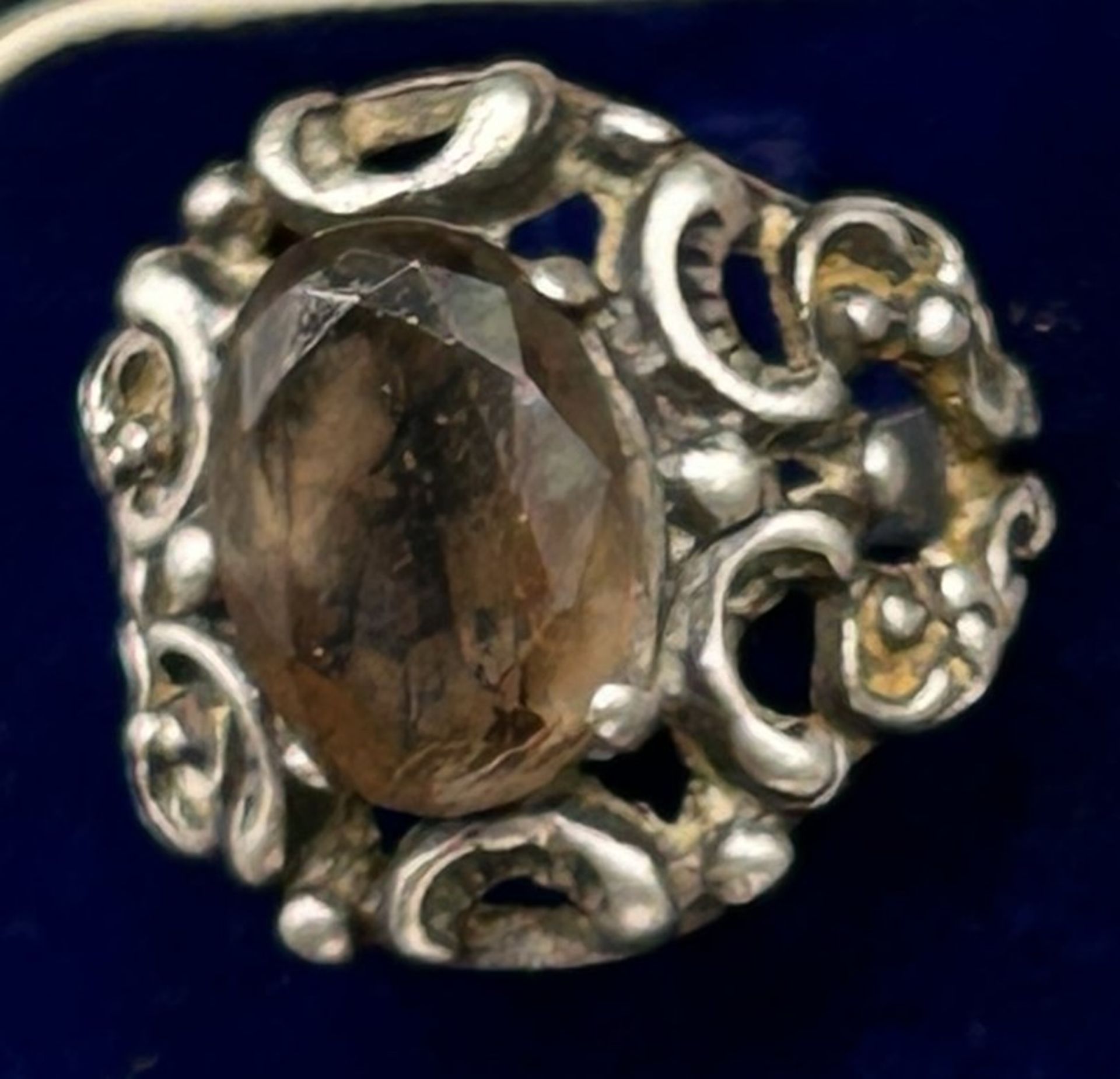 Silberring-835- mit altrosa Stein, Tragespuren, RG 55 - Bild 4 aus 6