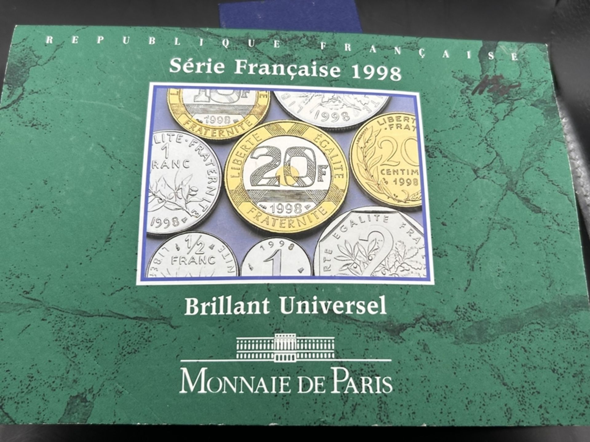 Münzsatz Frankreich 1998, in Blister