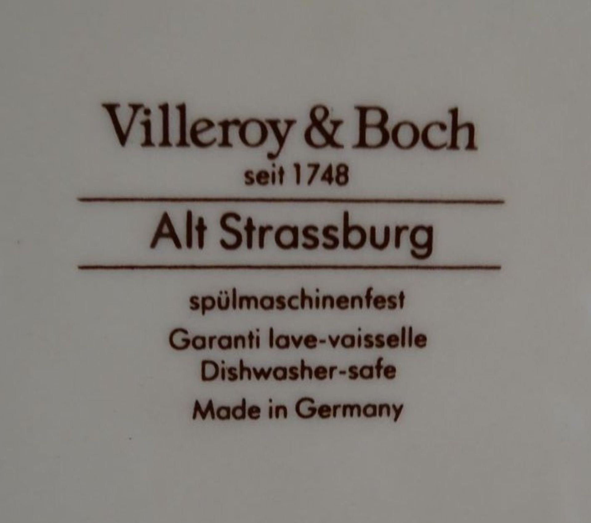 Frühstücksservice " Villeroy&Boch" Dekor Alt Straßburg, 48 Teile - Bild 11 aus 12