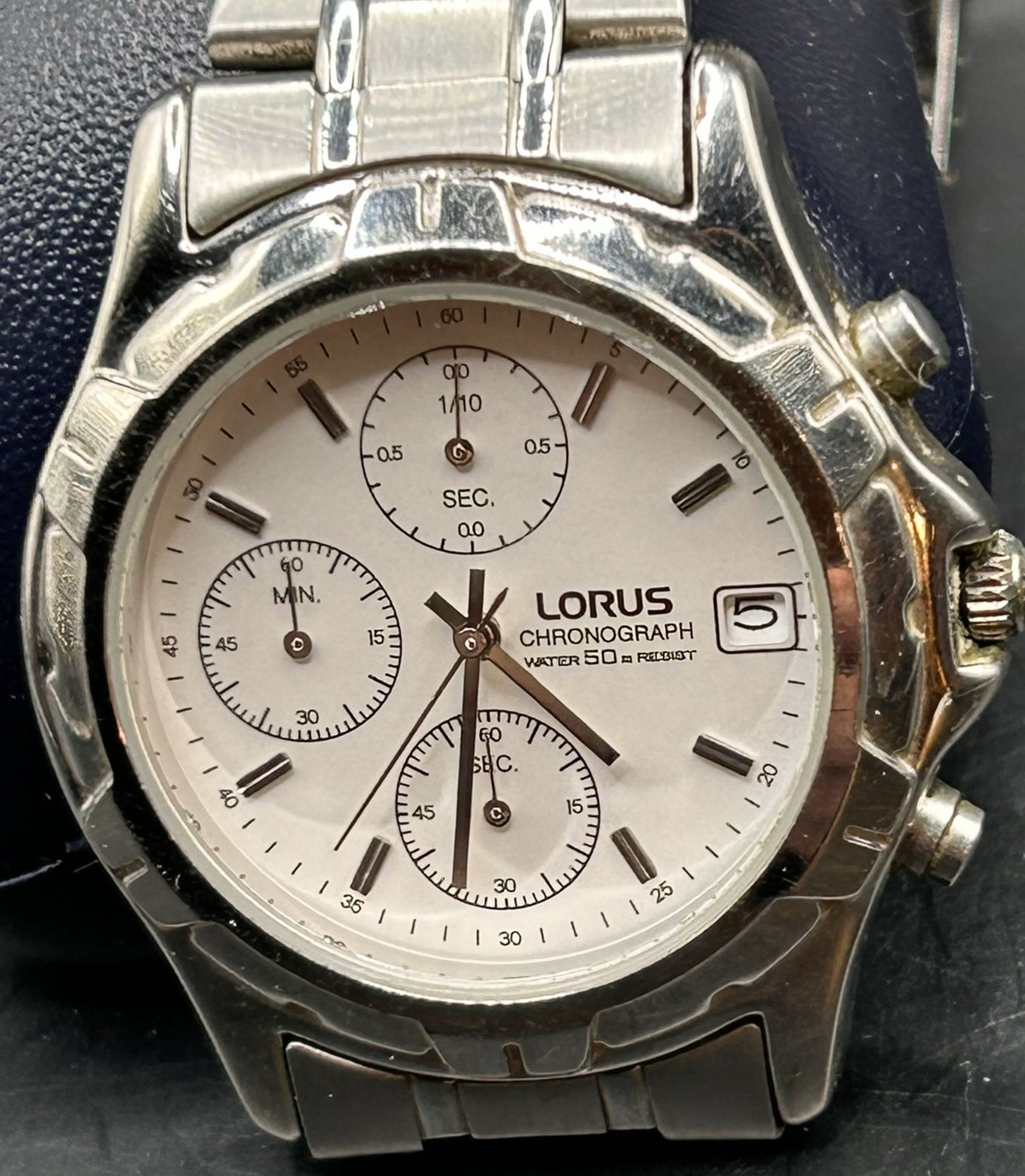 Quartz Armbanduhr Lorus V657- X008 Chronograph Herrenuhr , Stahlband, nicht überrüft - Bild 2 aus 4