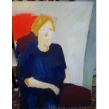 Lotte, 1995 "Frauenportrait", ÖlKarton, 100x74 cm