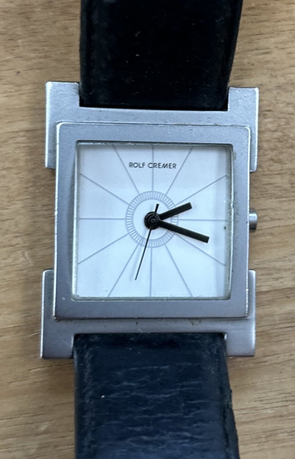 Unisex Uhr "Rolf Cremer" Quartz mit Lederband, gut erhalten, nicht geprüft