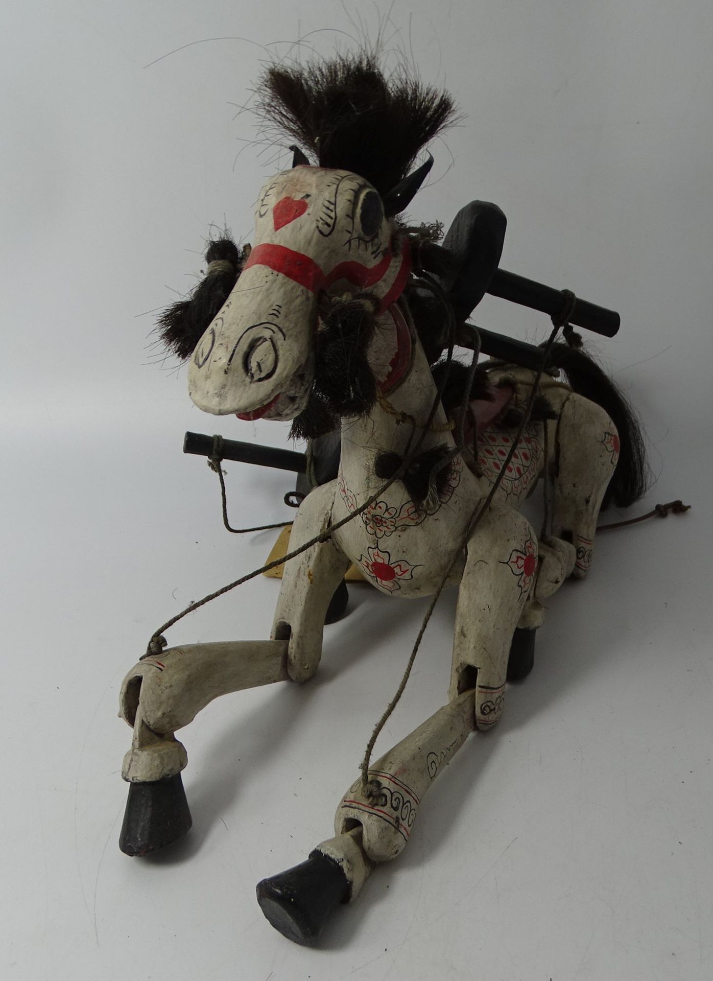 Holzmarionette "Pferd" wohl Indonesien, L-30 cm - Bild 2 aus 4