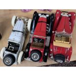 3x Oldtimer Cabrios, 1:18, Burago etc., evtl. kleine Fehlteile