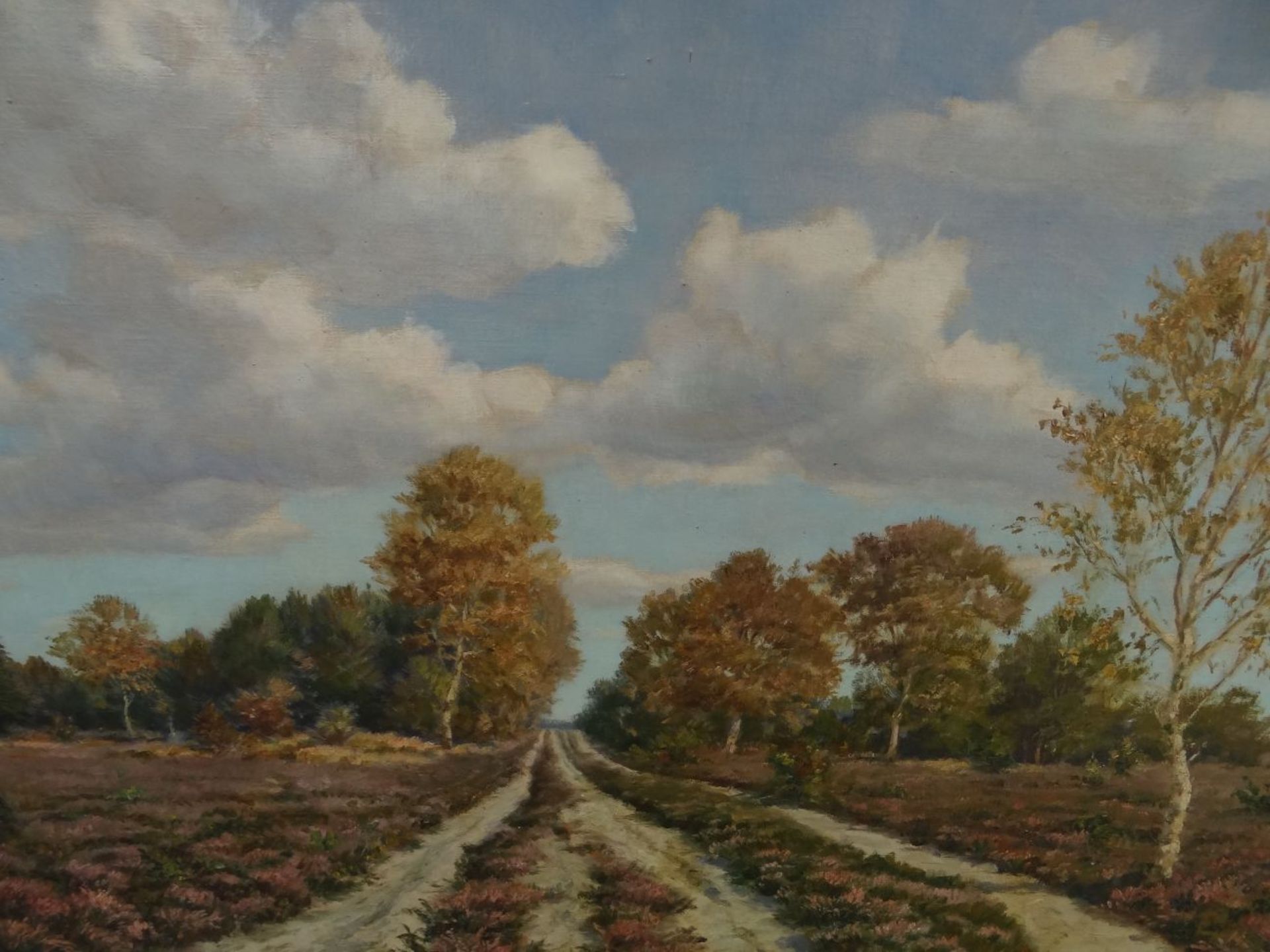 Willy BENZ-BAENITZ (1881-1957) "Heide-Weg", Öl/Leinen, gerahmt, RG 91x119 cm - Image 4 of 5