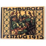 Broschüre "Hamburger Festzug 1913", 100 J. Ende der französ. Besatzung,mit 30 Farbtafeln,  sehr gut