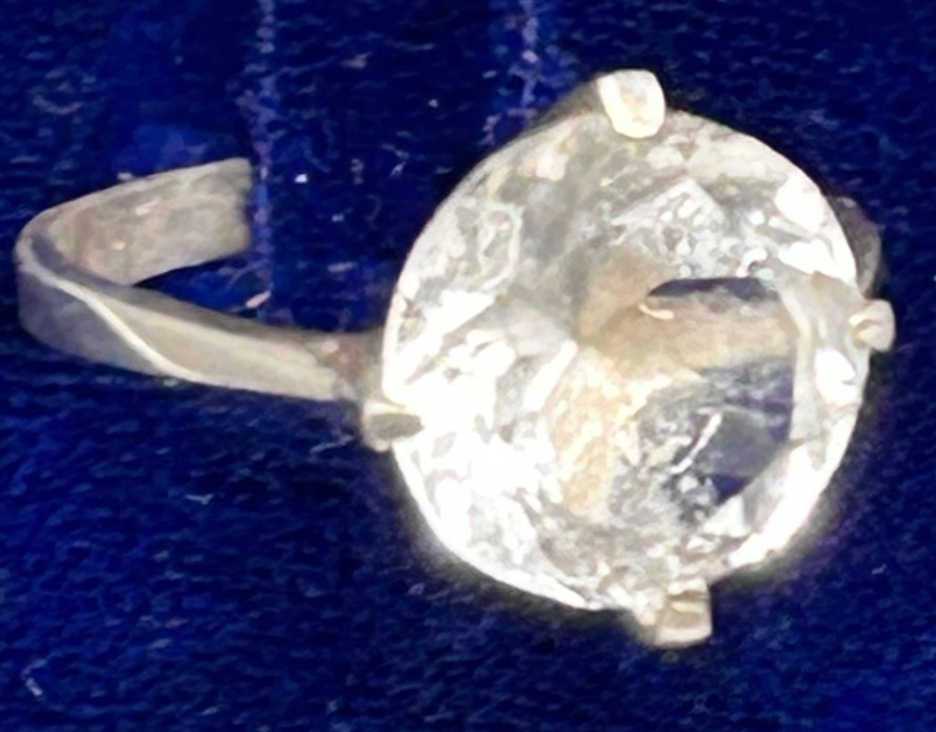 Silberring-835- mit gr. klaren Stein, RG 56, 2,4 gr. - Bild 2 aus 3