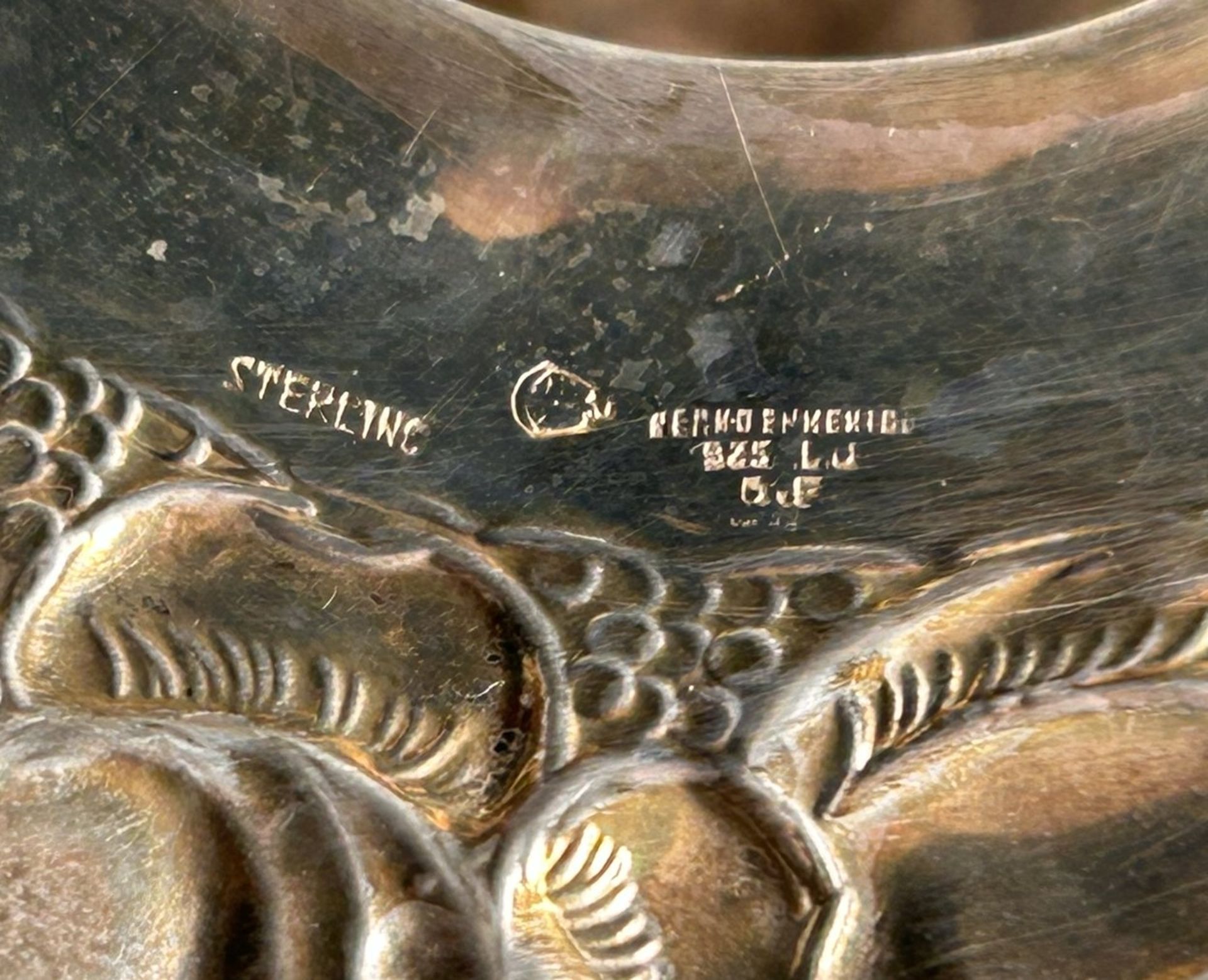 Silber-925- Sombrero, Handarbeit Mexico,122 gr., D-16 cm, H-7 cm - Bild 5 aus 5