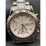 Quartz Armbanduhr Lorus V657- X008 Chronograph Herrenuhr , Stahlband, nicht überrüft