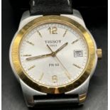 Quartz HAU "Tissot" 1853, PR  50, Lederband, optisch sehr gut erhalten, Funktion nicht geprüft