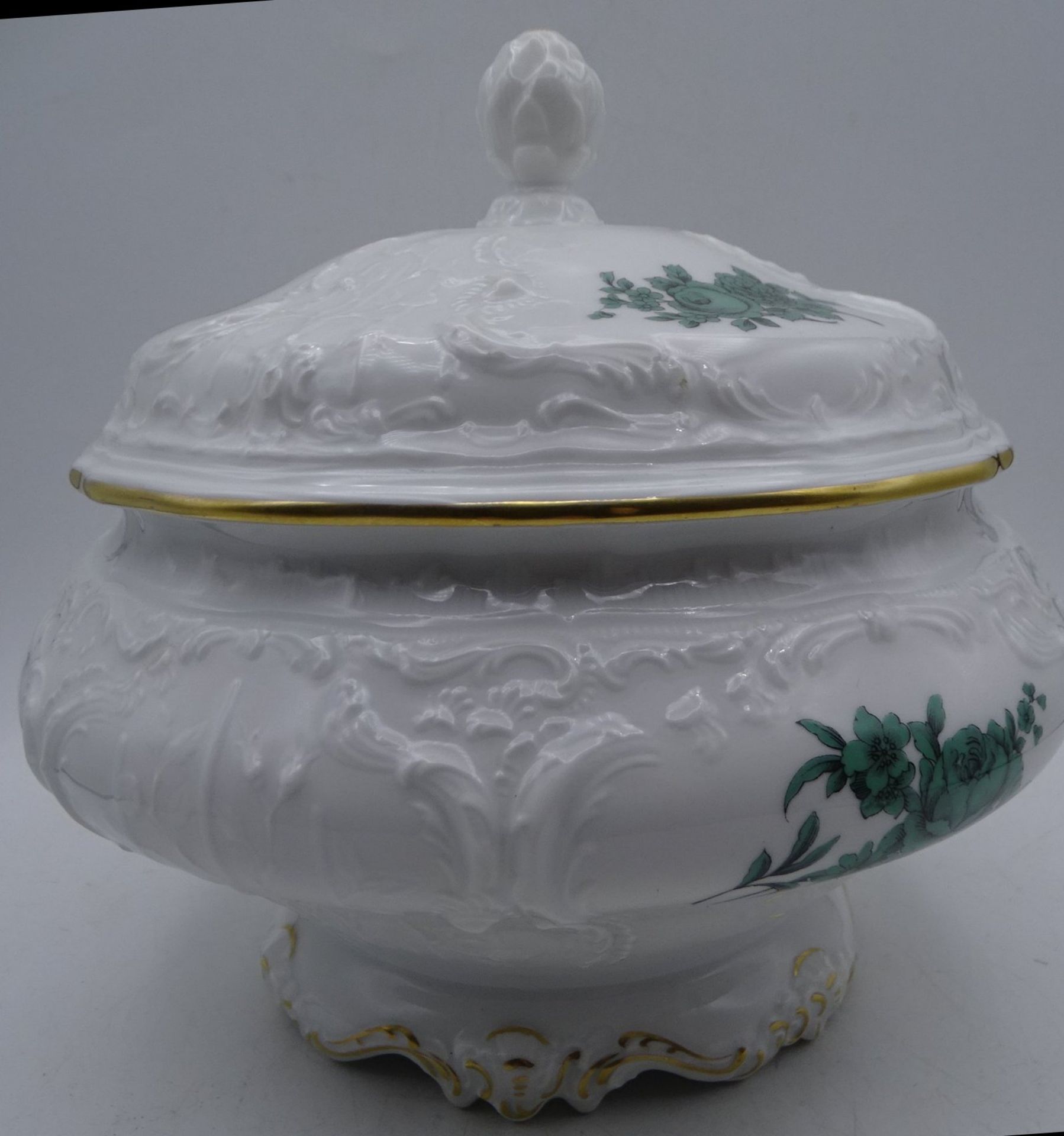 gr. Bonbonniere "Rosenthal" Veeinigte Werkstätten Bremen, Sanssouci, H-15 cm, D-17 cm - Bild 2 aus 4