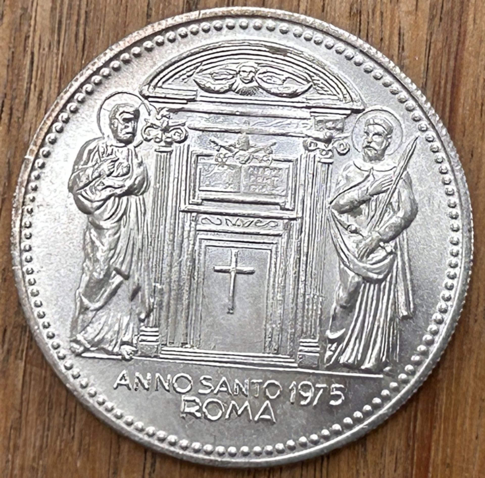 Medaille Paulus VI, anno sancto 1975, versilbert - Bild 2 aus 2