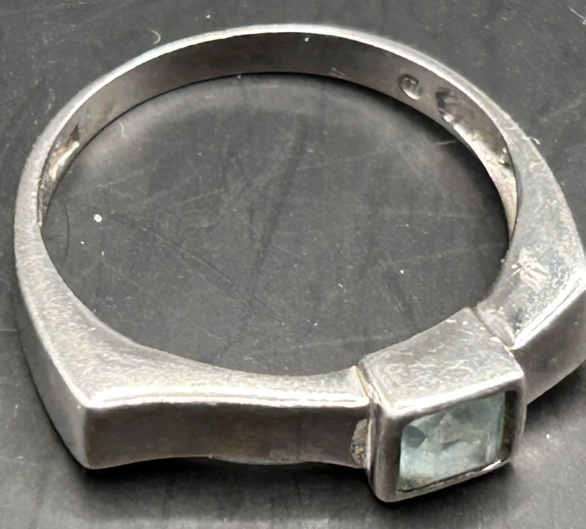 Silberring-925- mit hellblauen Stein, RG 56, 2,5 gr. - Image 4 of 4
