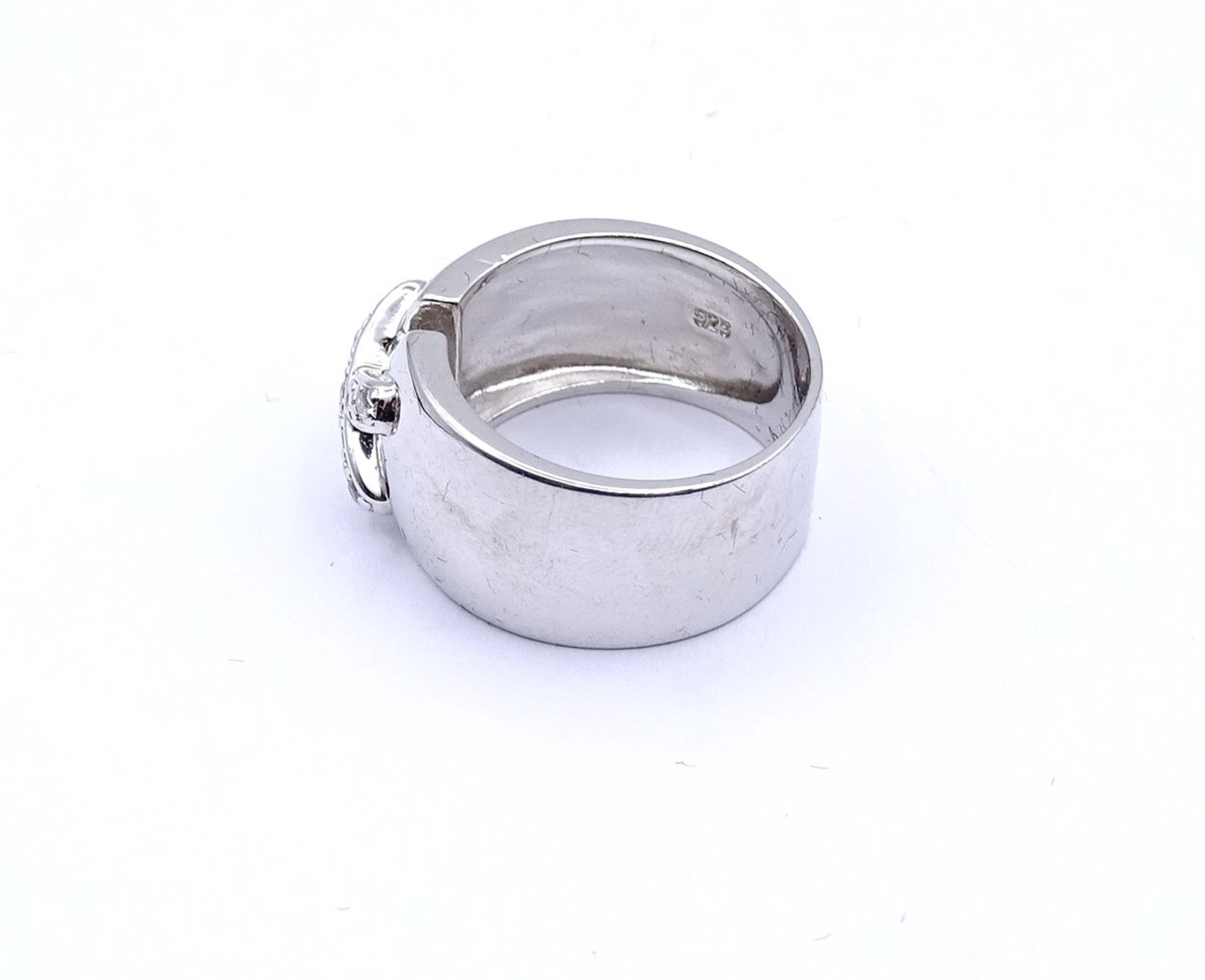 Sterlingsilber Ring 925/000 mit Zirkonia, 7,5g., RG 56 - Image 4 of 4