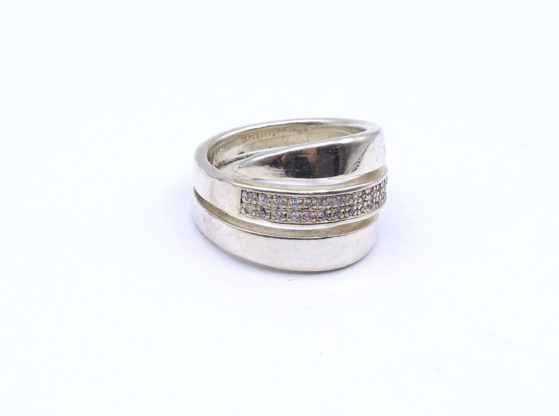 "Esprit" Ring, Silber 925/000 mit klaren Steinen, 11,6g., RG 56 - Bild 2 aus 3