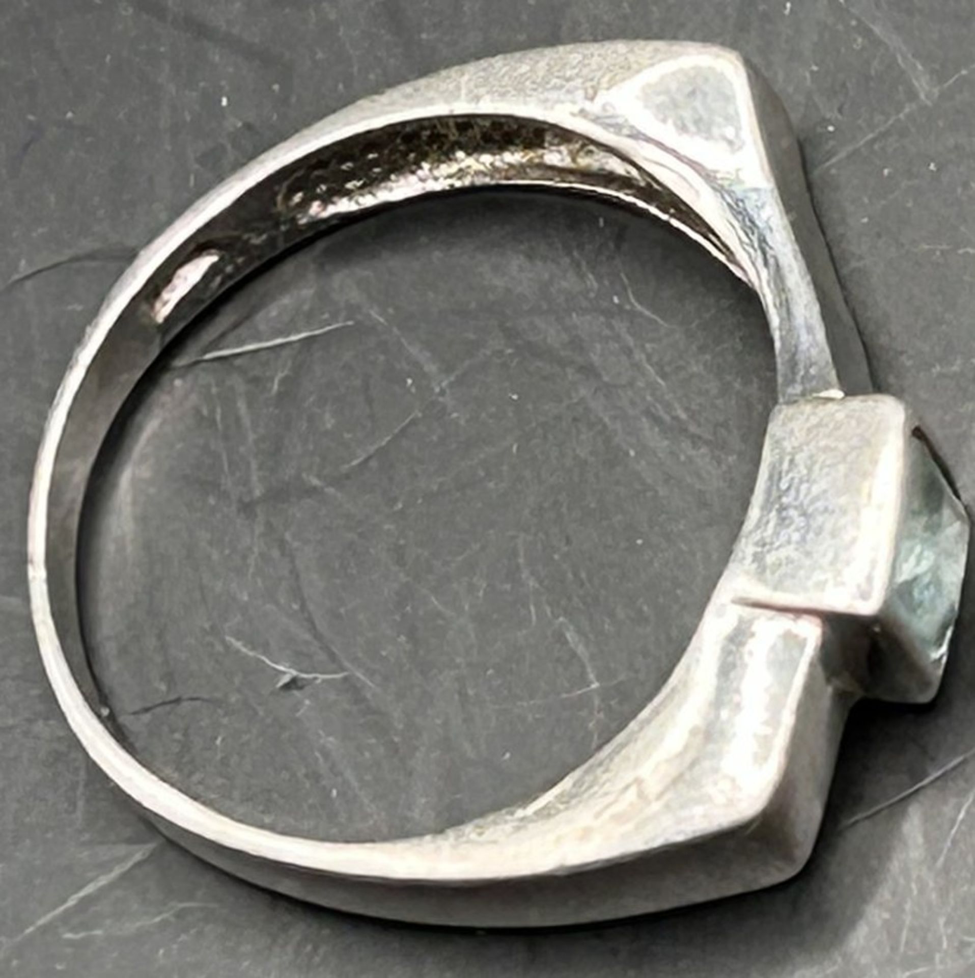 Silberring-925- mit hellblauen Stein, RG 56, 2,5 gr. - Image 3 of 4
