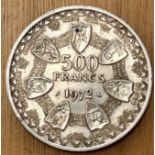 500 FRANCS BCEAO 1962-1972 ARGENT-Silber, 25,1 gr
