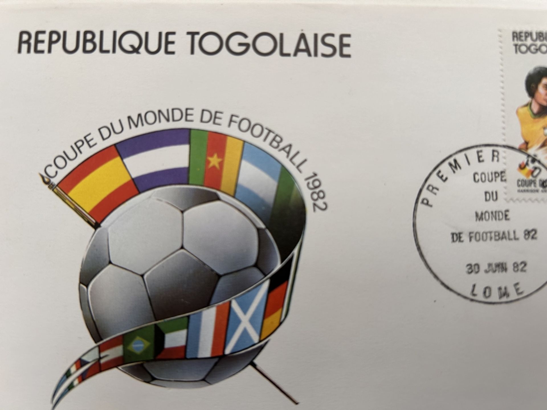 2x Erstausgaben-Briefe Fussball WM 1978 und 1982, Togo - Bild 3 aus 4