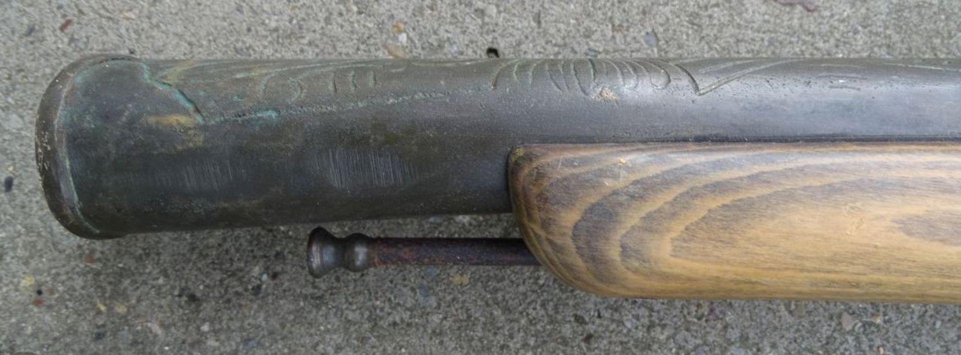 Steinschloss-Pistole, L-80 cm, wohl 20.Jhd. - Bild 6 aus 7