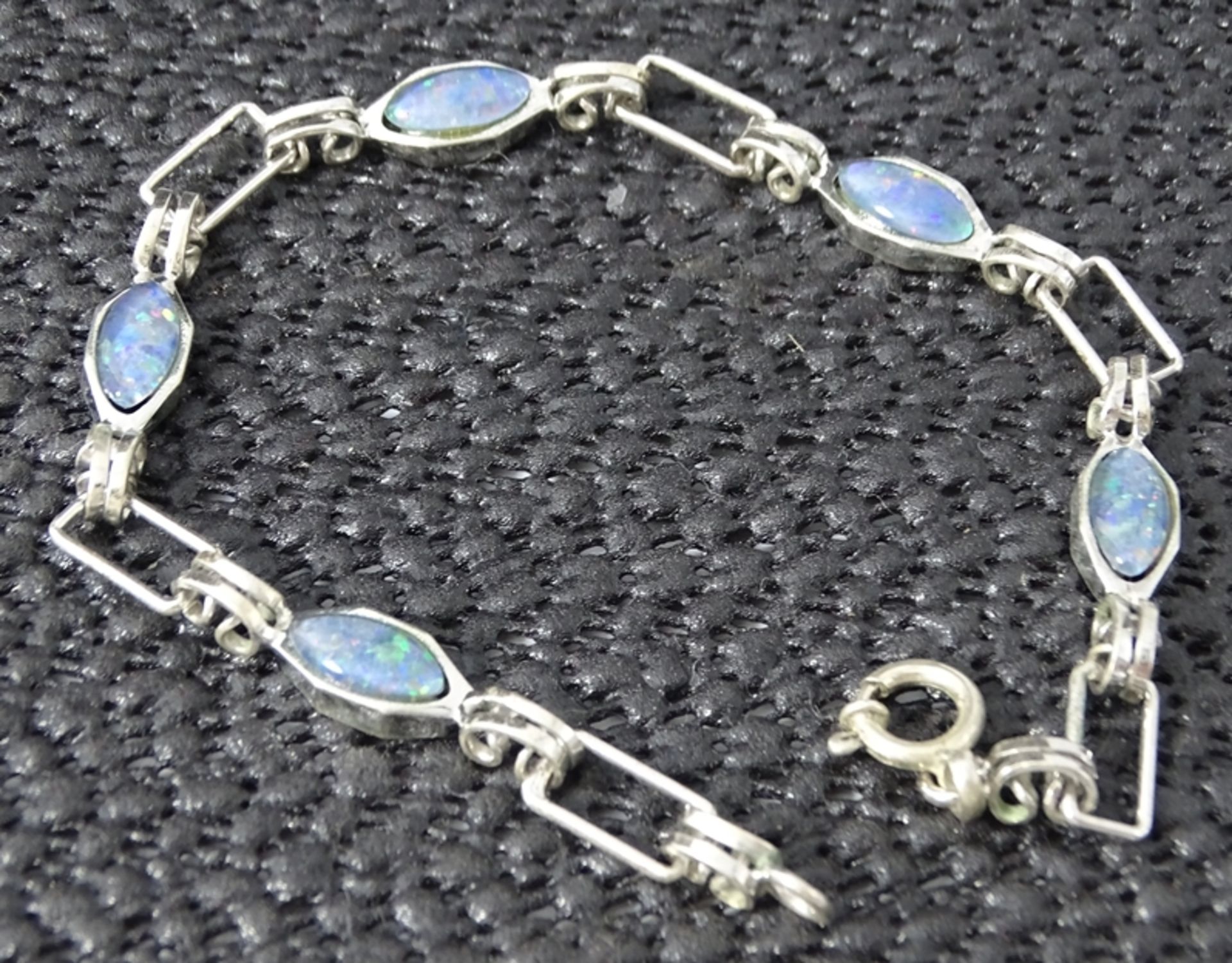 Silber-Armband mit Opale, L-20 cm, 9,2 gr.