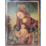 Victor Navarro, christl. Motiv Madonna mit Kind, Öl/Leinen, wohl 19.Jhd?, ca. 72x53 cm