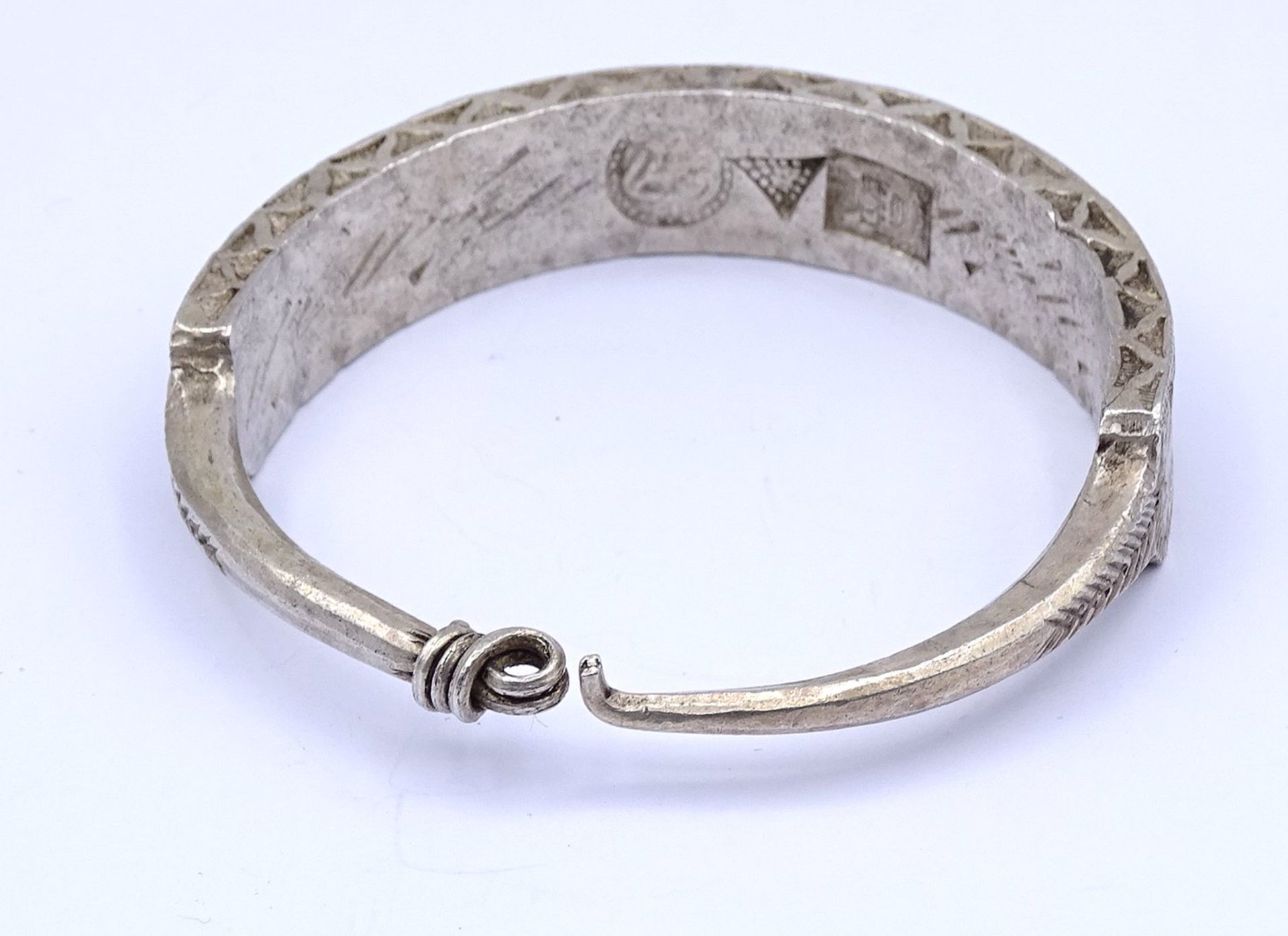 Massives Silber Armband, orientalisch, mehrere Punzierungen, 95g. - Image 5 of 7