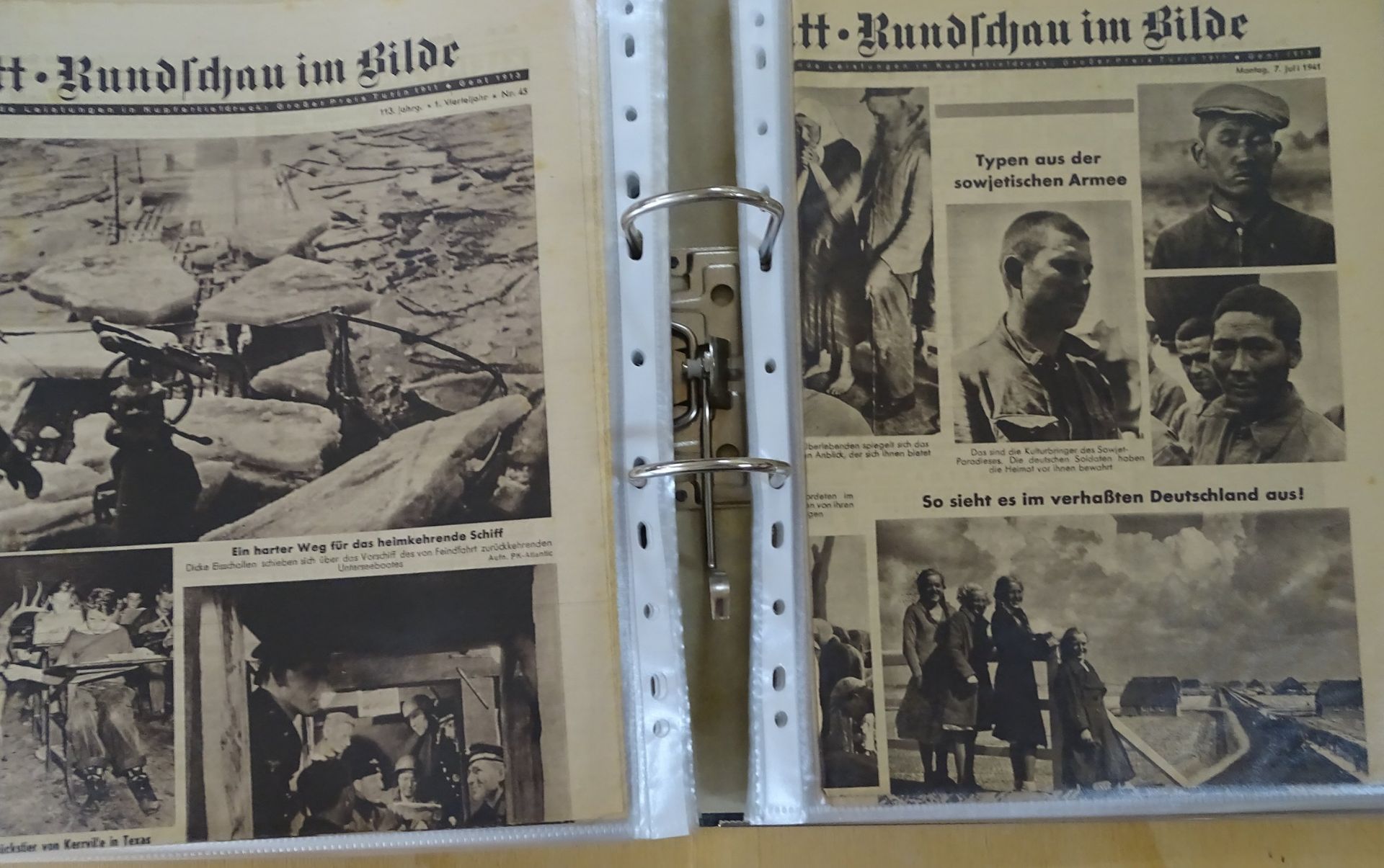 Mappe mit ca. 60 SHüllen mit Hamburger Titelblätter etc. Zeitungen, der 40- er Jahre, einige wohl - Image 7 of 13