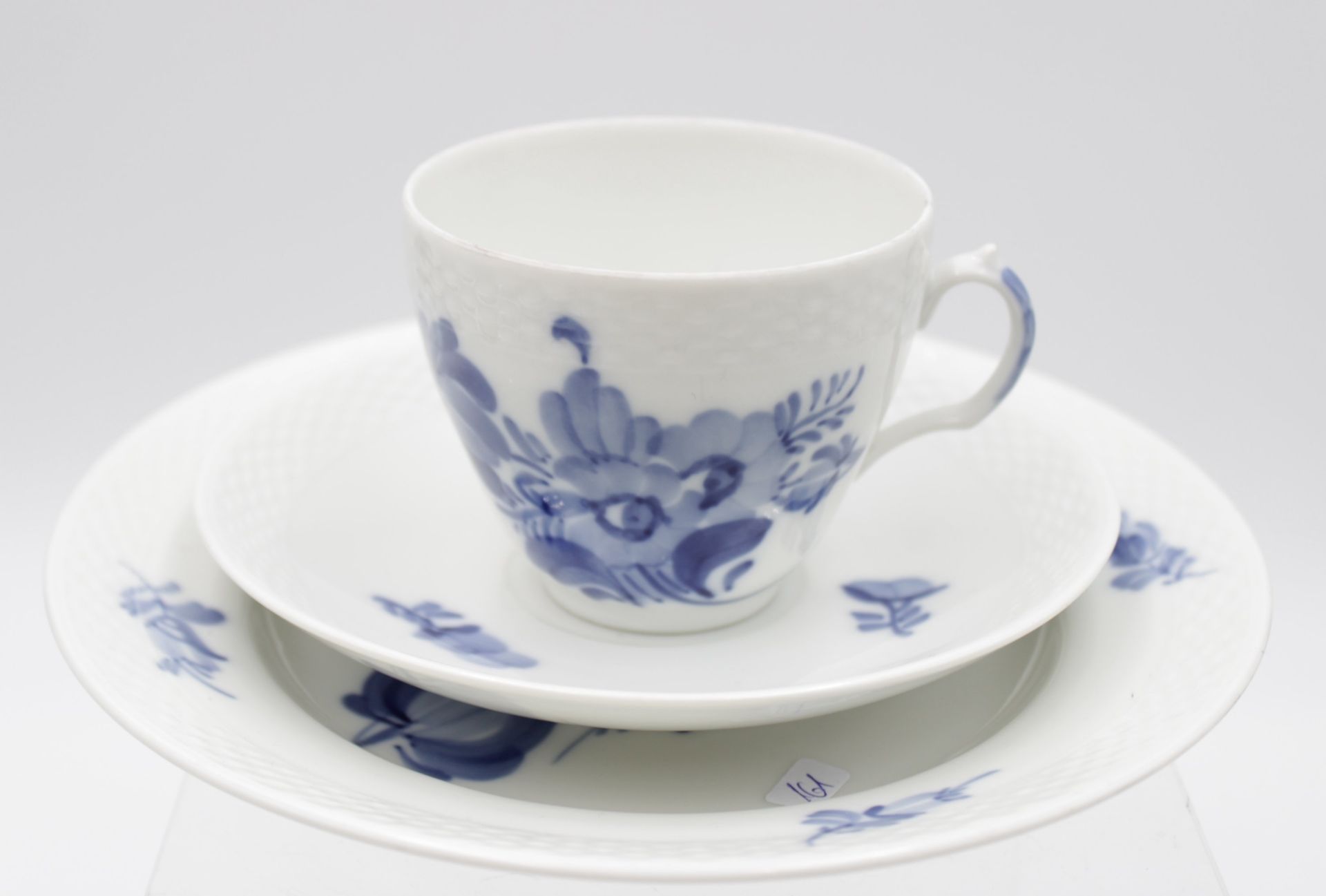 Kaffeegedeck, Royal Copenhagen, blaue Blume, Tasse H-6,5cm.