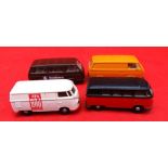 4 VW Bus-Modelle von "Wiking"
