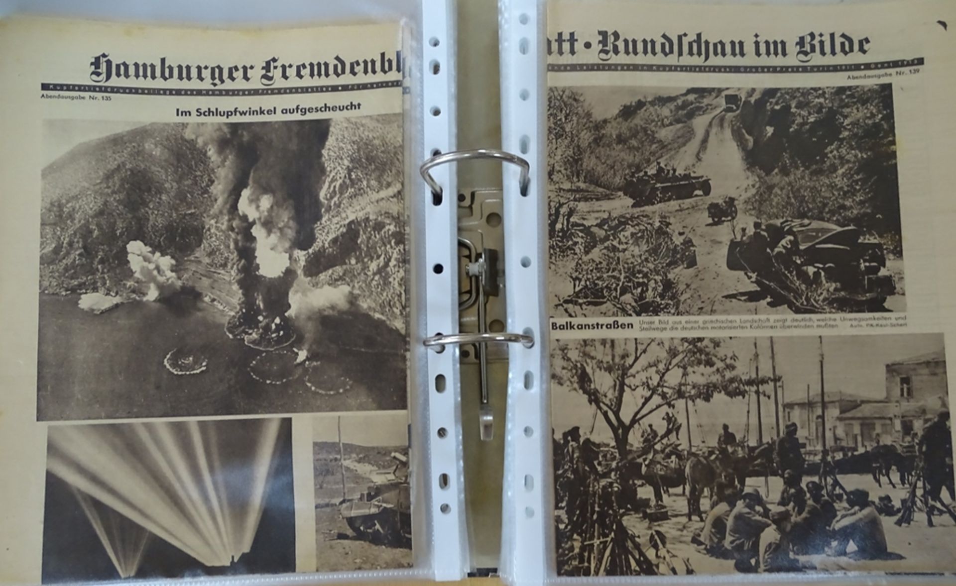 Mappe mit ca. 60 SHüllen mit Hamburger Titelblätter etc. Zeitungen, der 40- er Jahre, einige wohl - Image 3 of 13