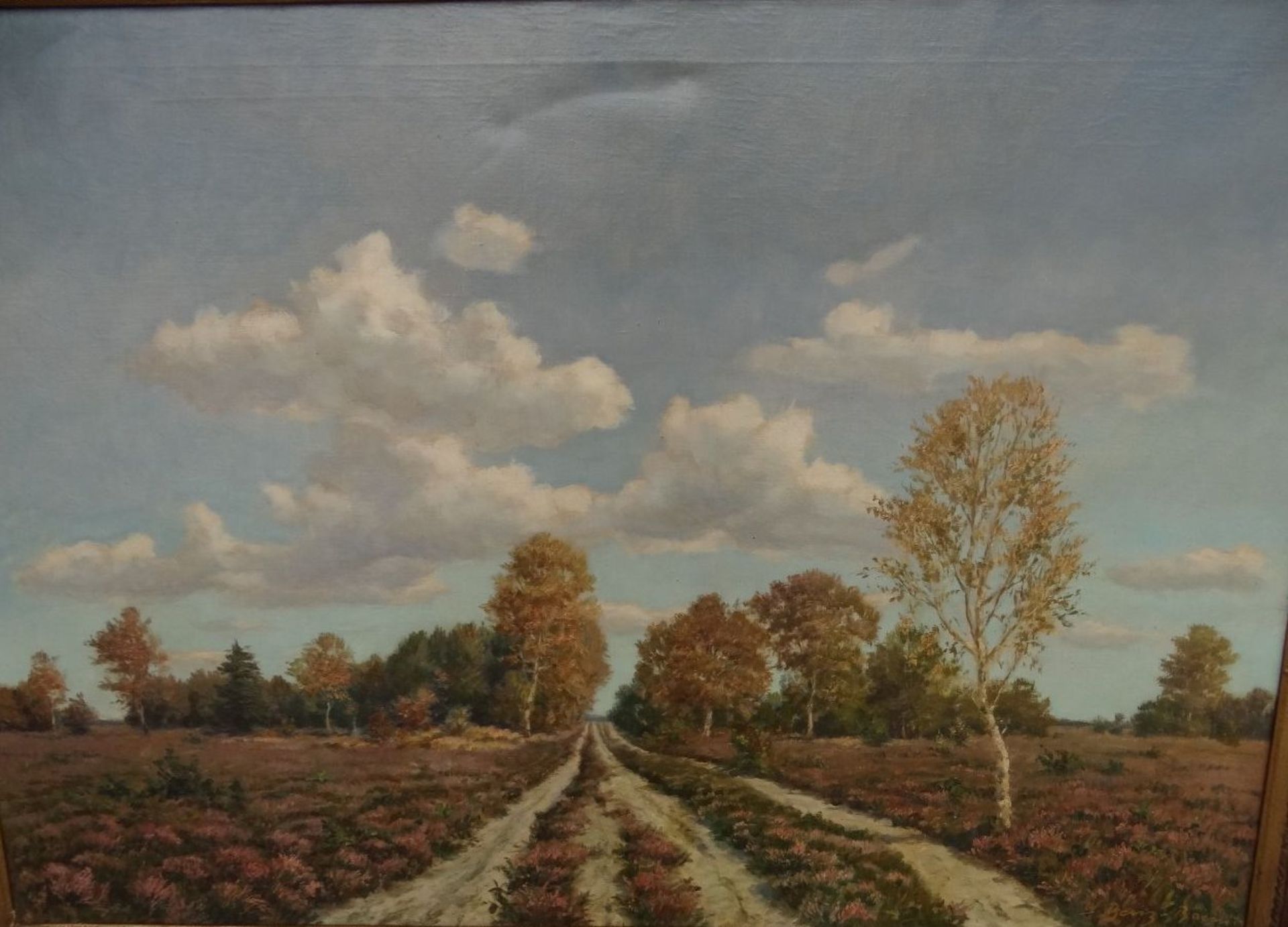 Willy BENZ-BAENITZ (1881-1957) "Heide-Weg", Öl/Leinen, gerahmt, RG 91x119 cm - Bild 2 aus 5