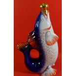 Scherzflasche "Fisch" Russland, H-26 cm