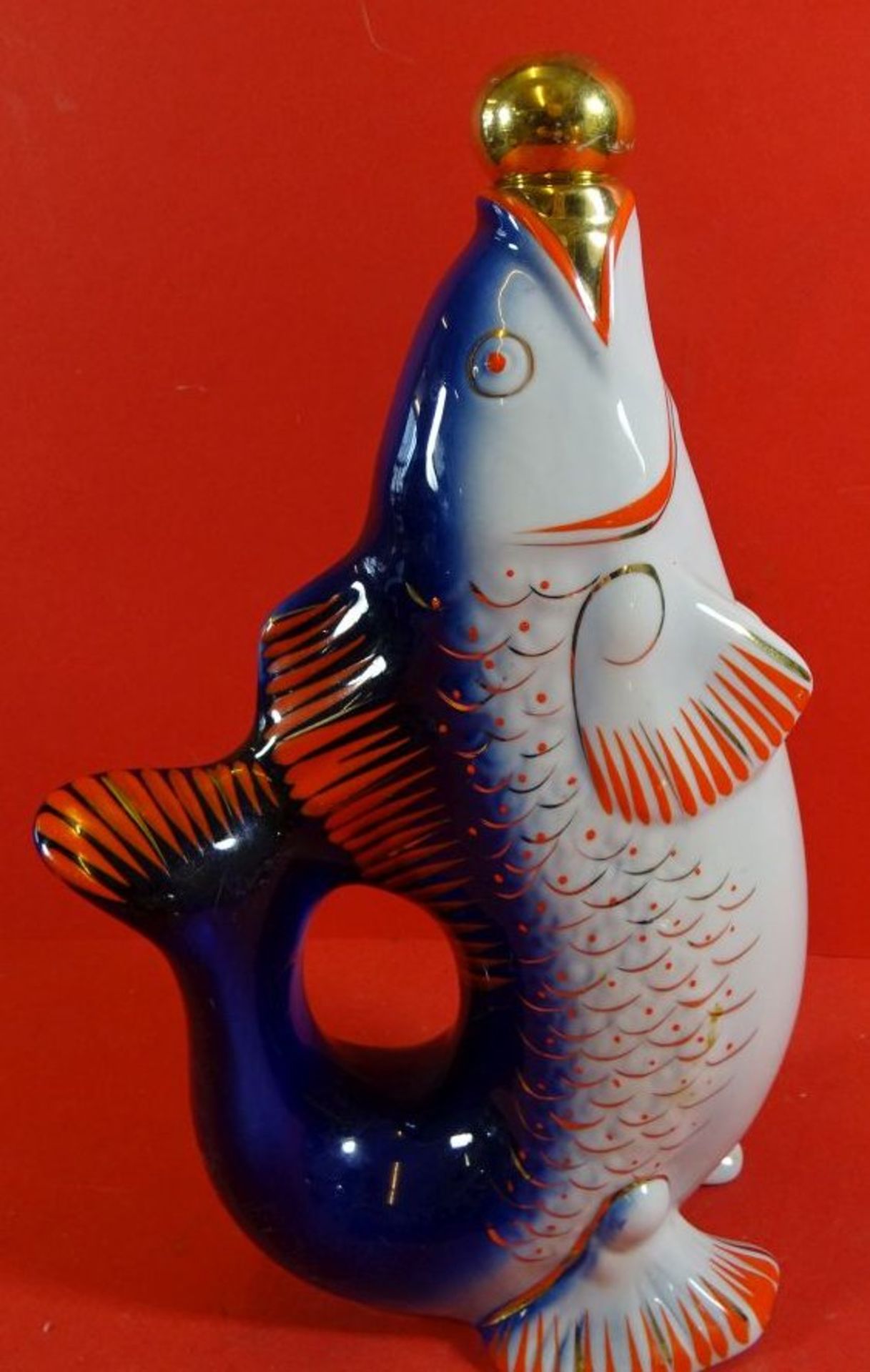 Scherzflasche "Fisch" Russland, H-26 cm