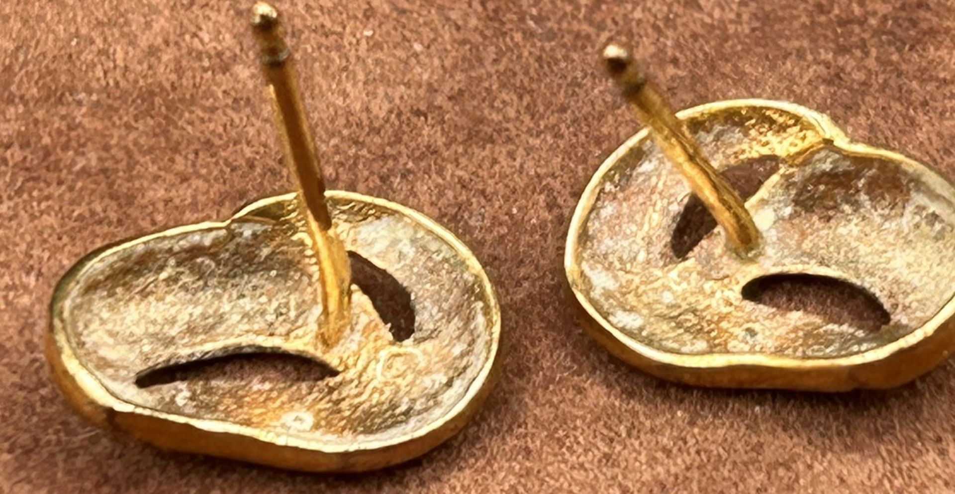 Paar Ohrstecker, Gold-333-, 1,3 gr., Schieber fehlen - Bild 3 aus 3