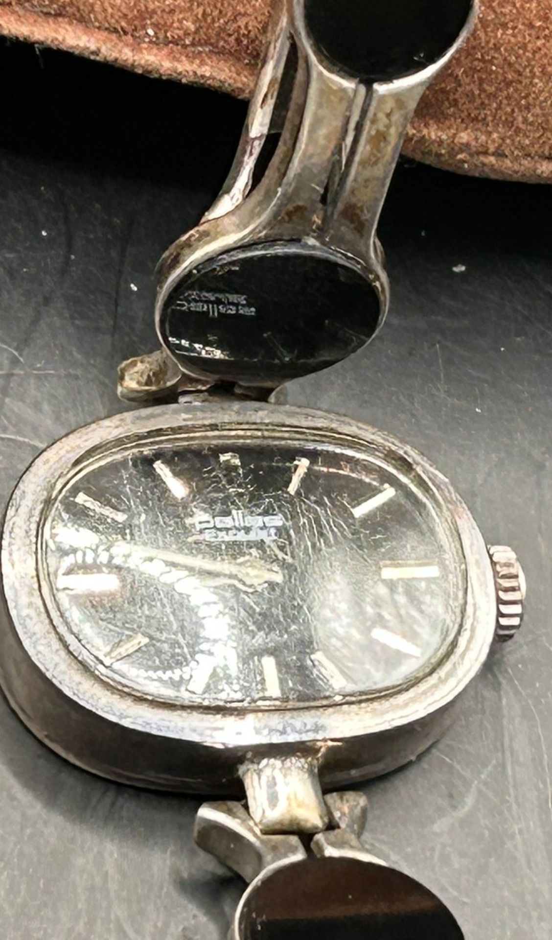 mechan. DAU "Pallas exquisit"Silber-835-, Armband ebenso und mit Onyx Lagensteinen, , Werk läuft, 2 - Bild 4 aus 5