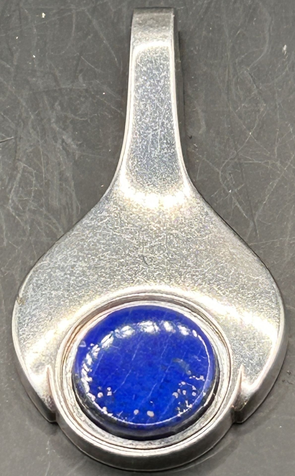 schwerer, grosser Anhänger, Silber.835., blaue Platte, H-6 cm, 16,1 gr.