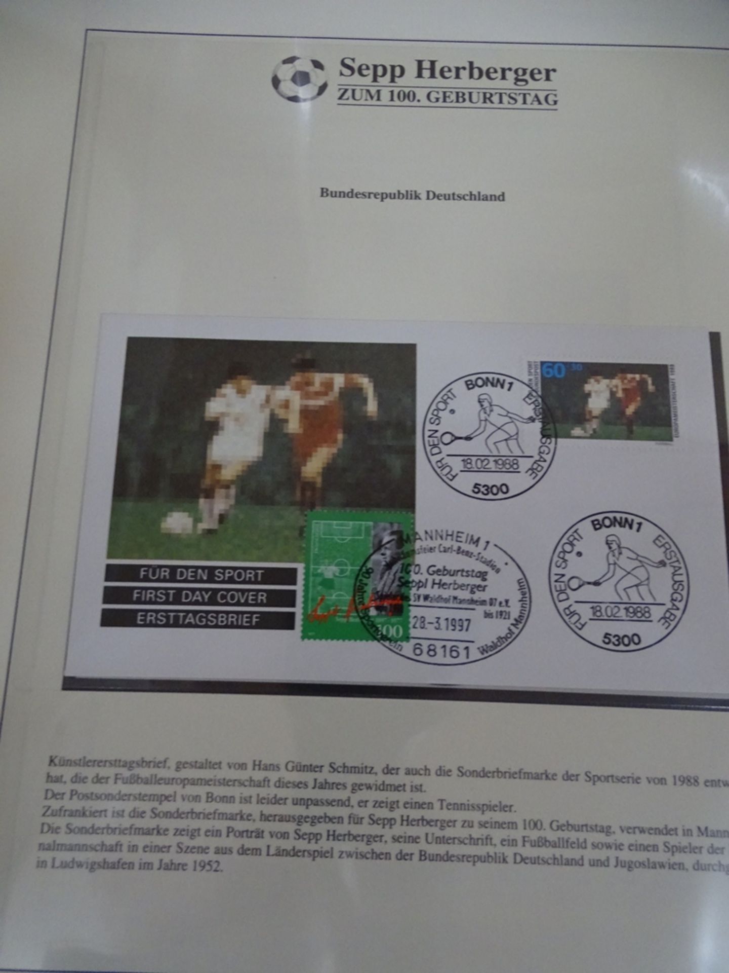 4x lomplette Linbder Ordner "Italia 90" Briefmarkenalbum zur Fussball- Weltmeisterschaft, official - Image 5 of 13