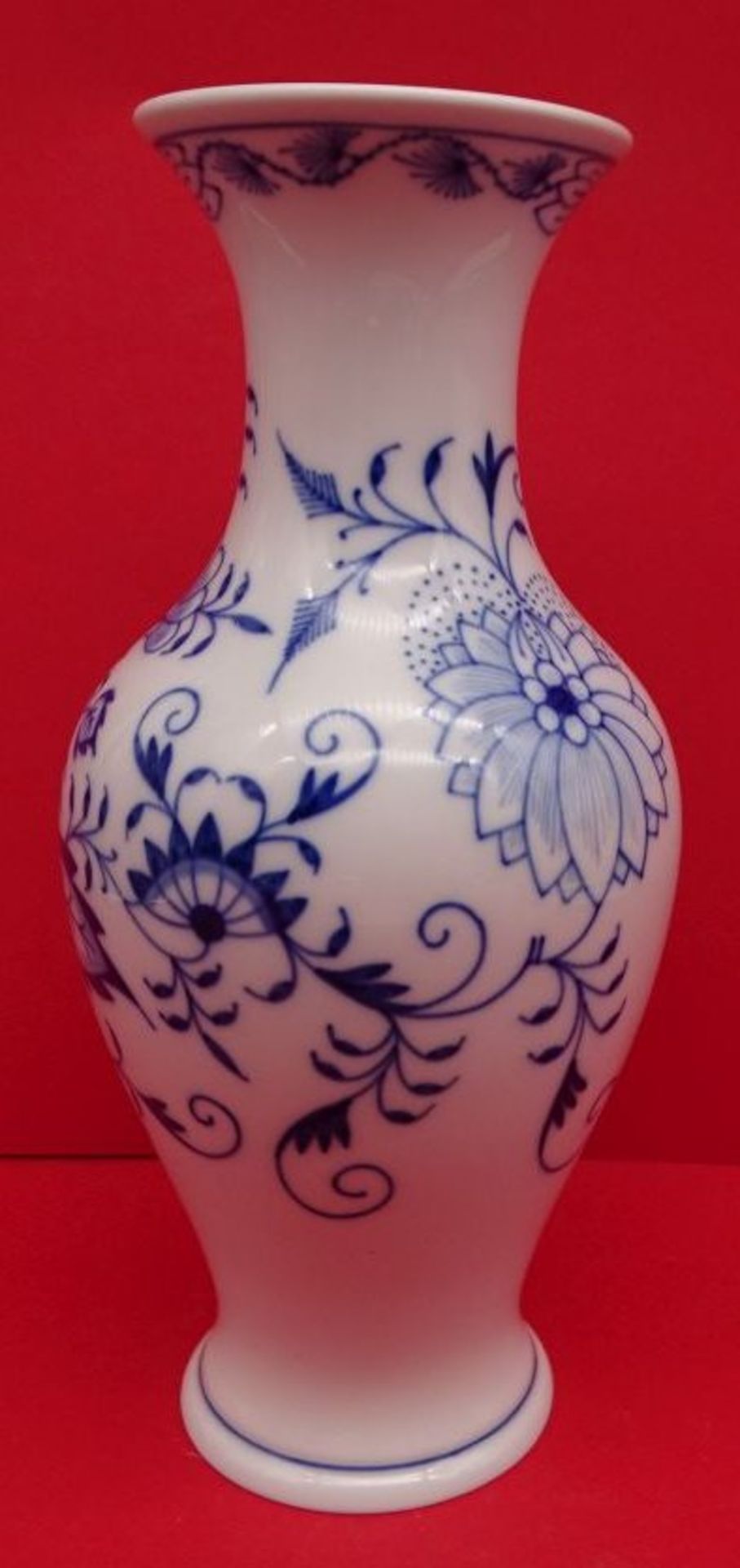 Vase "Meissen" Zwiebelmuster, H-24 cm, 1.Wahl - Bild 4 aus 5