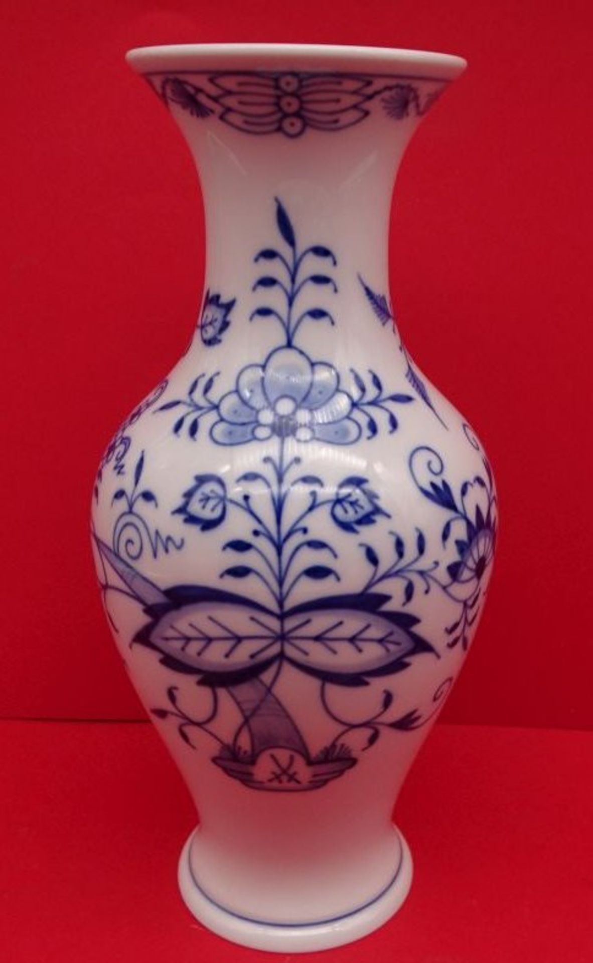 Vase "Meissen" Zwiebelmuster, H-24 cm, 1.Wahl - Bild 2 aus 5