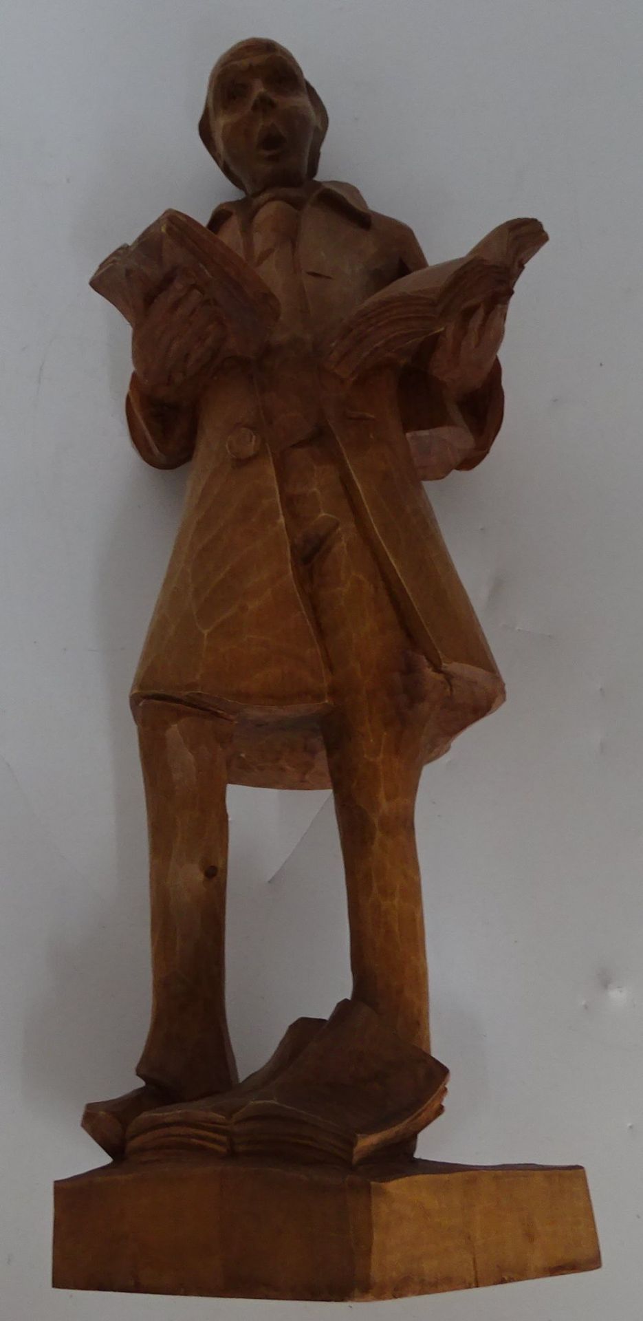 Holzskulptur "Lehrer", H-48 cm - Bild 5 aus 6