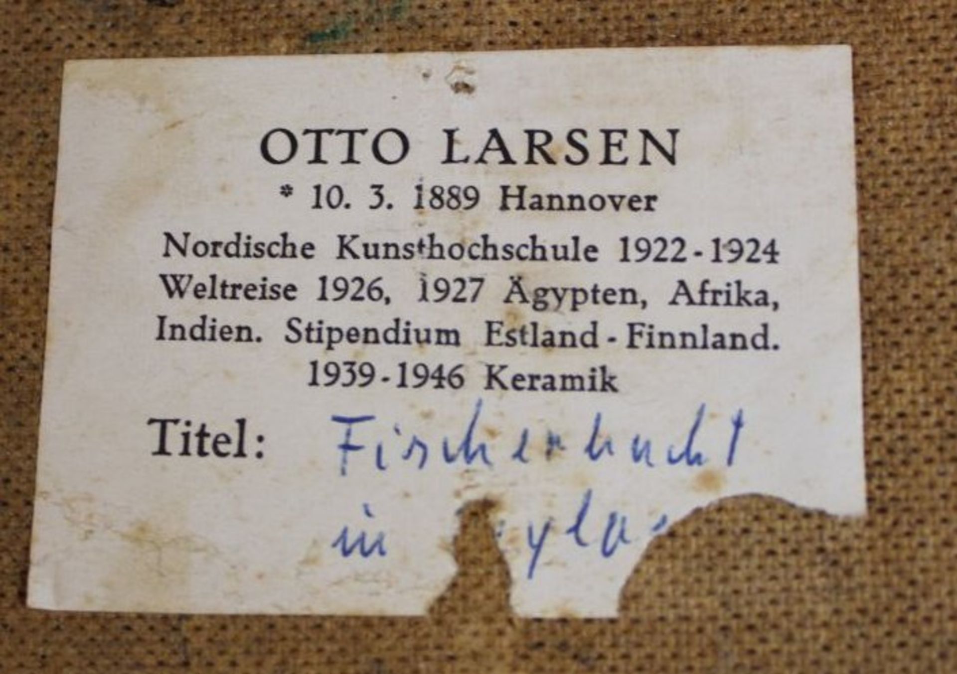 Otto LARSEN (1889-1970) 4xkl. Gemälde mit orientalischen Szenen, alle gerahmt RG ca. 17x25 und - Image 7 of 7
