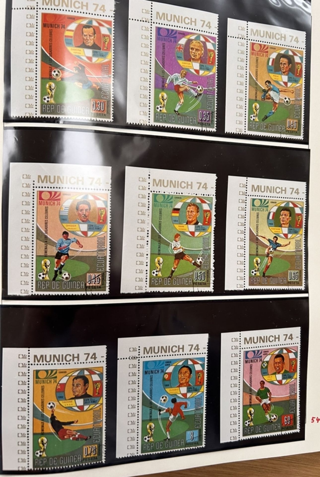 sehr umfangreiches Album "Fussbal WM 1974" selbst zusammengestellt 1975 mit Briefmarken, Münzen, mi - Image 13 of 17
