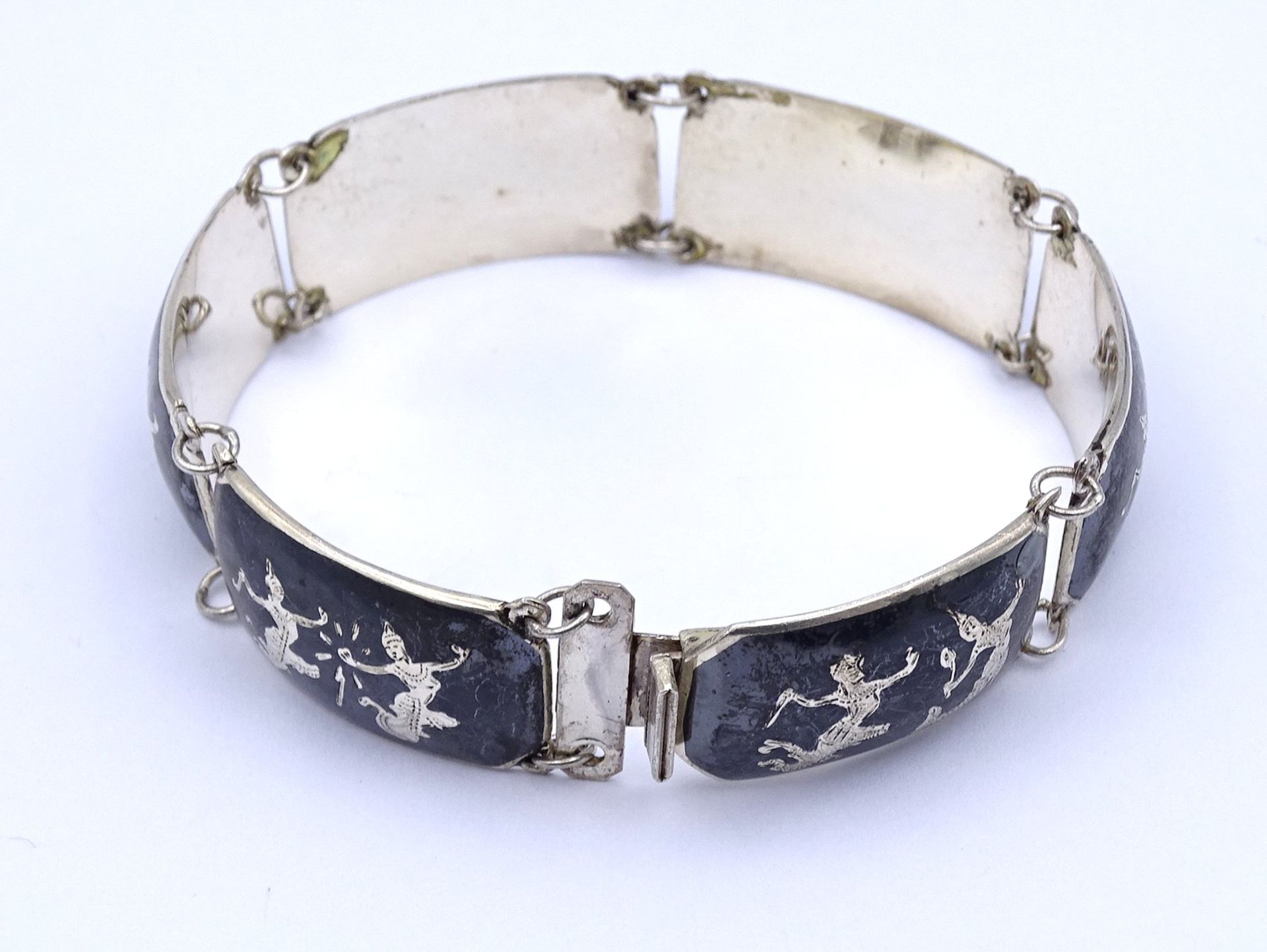 Siam Armband, Sterlingsilber, L. 18,5cm, 27,5g. - Image 4 of 4