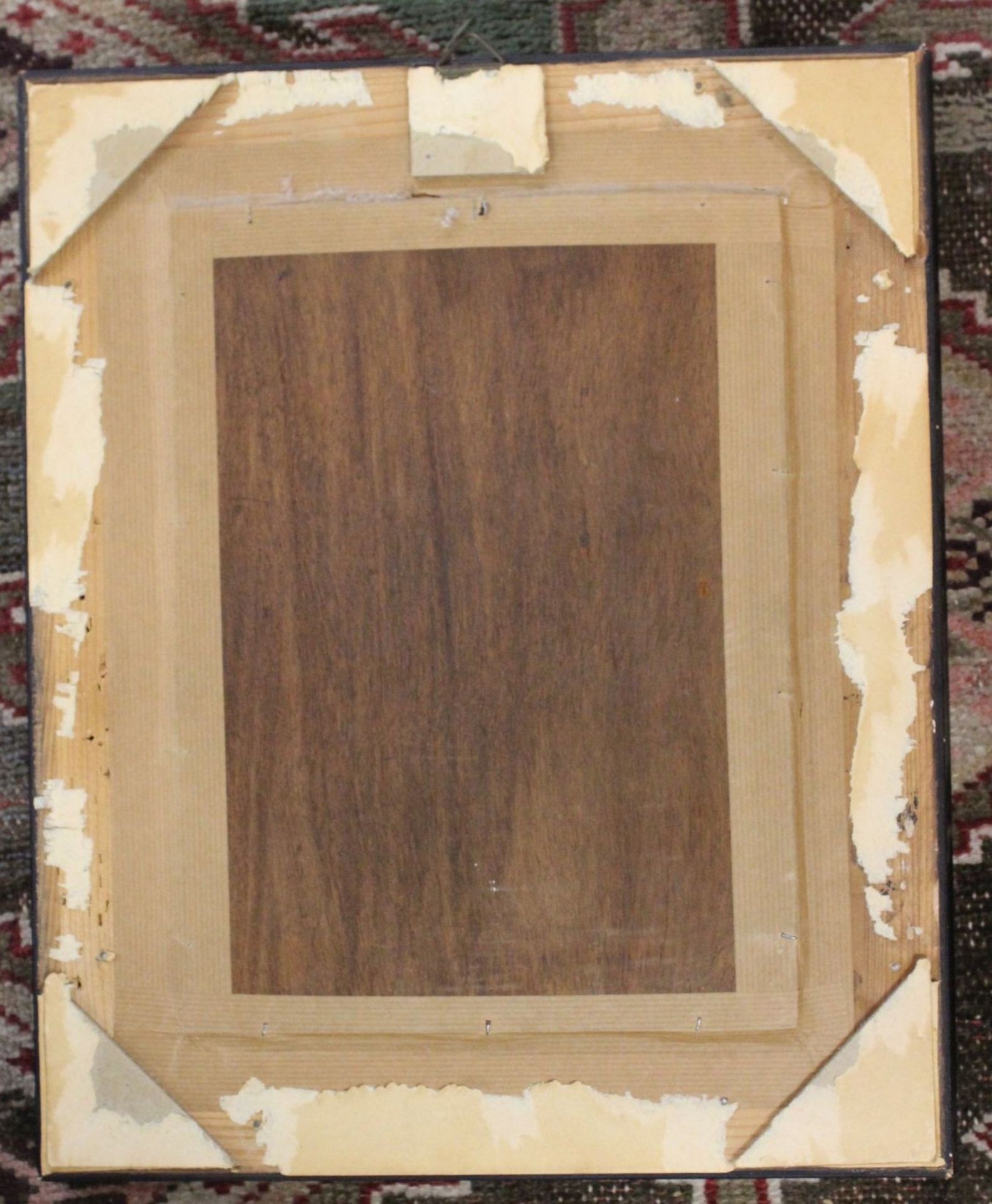 anonym, Bärtiger mit Kappe, Öl/Holz, wohl 19. Jhd., Rahmen beschädigt, RG 38 x 31,5cm. - Bild 3 aus 3