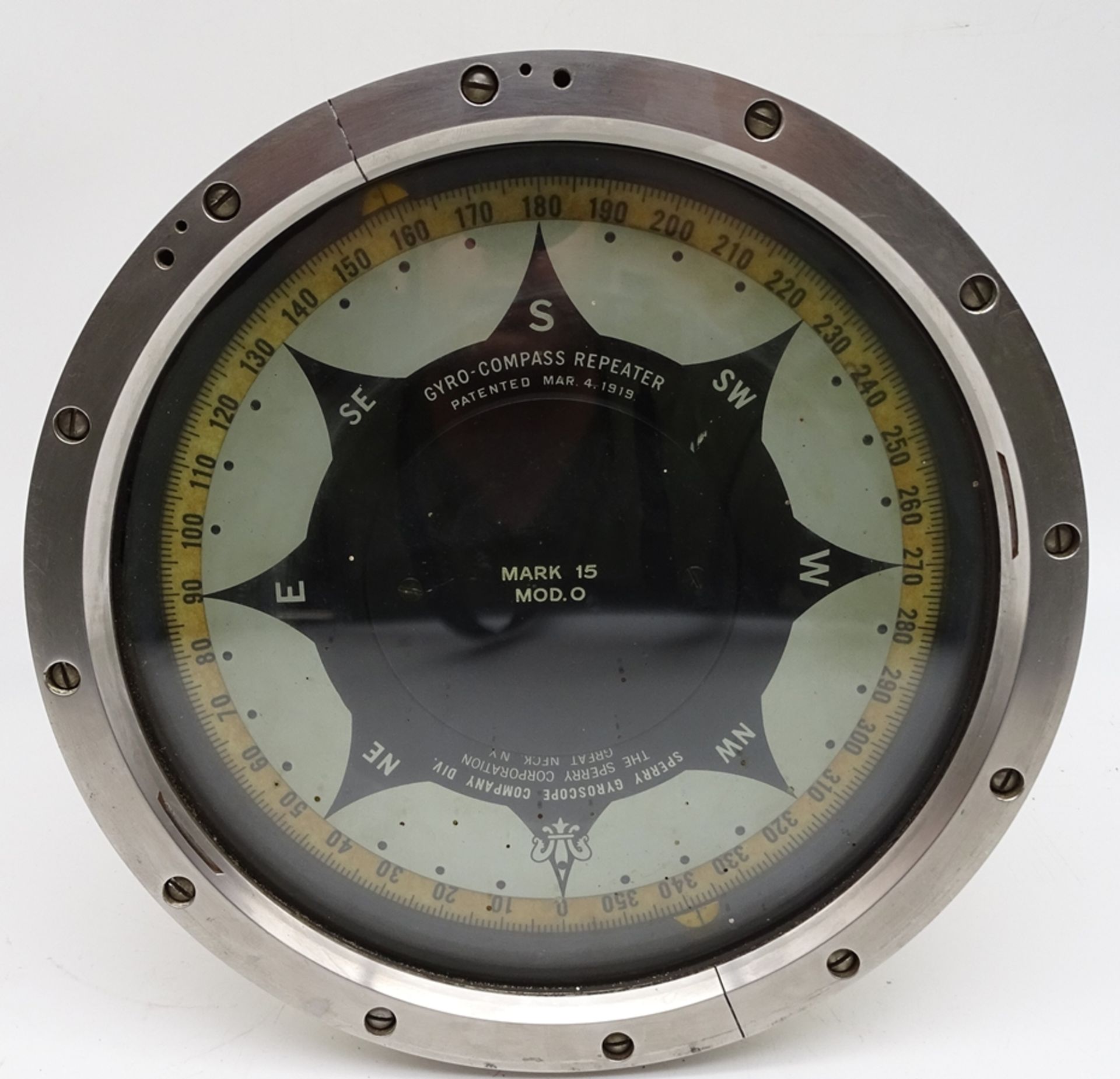 Sperry Gyro Compass Repeater "Mark 15" New York, H-19 cm, D-25 cm - Bild 9 aus 13